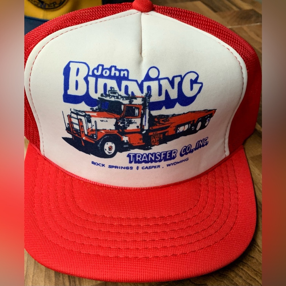 Vintage Bunning Transportation Rock Springs Wyoming SNAPBACK TRUCKER HAT 80’s